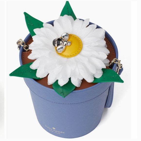 kate spade daisy blue flower pot RARE novelty crossbody bag purse nwt - Picture 1 of 8